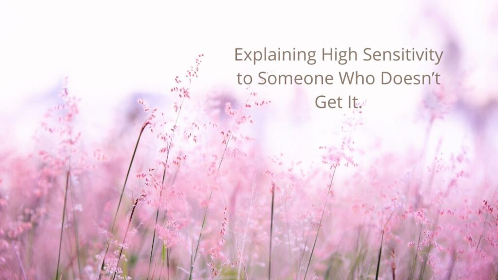 Explaining High Sensitivity to Someone Who Doesn’t Get It.