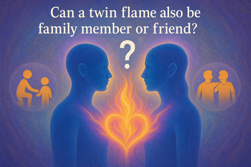 afbeelding maken over de vraag: kan een twin flame ook een famielid of gewone vriend zijn?